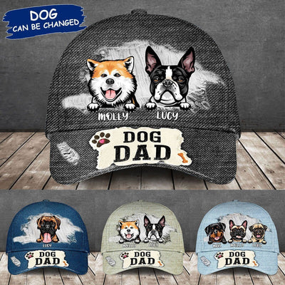 Dog Dad Personalized Dog Cap Nla-30Tq007 Baseball Cap Human Custom Store Universal Fit