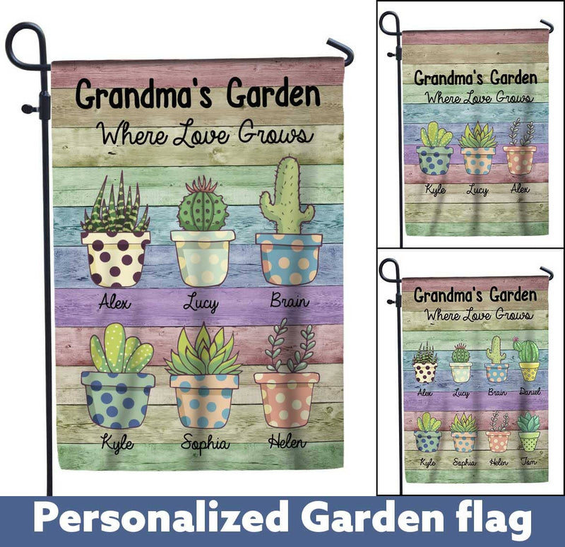 Discover Personalized Grandma'S Garden Flag