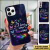 I love being Grandma Feather Butterly Rainbow Color Custom Phone case Phonecase FUEL Iphone iPhone 12