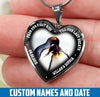 Penguin Couple Heart Necklace Ntk-18Nq035 Jewelry ShineOn Fulfillment Luxury Necklace (Silver)