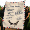To my fiancée Fleece Blanket ntk-21dt001 Fleece Blanket Dreamship Medium (50x60in)