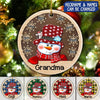 Personalized Grandma snowman ornament shape ntk01nov21sh2 Wood Custom Shape Ornament Humancustom - Unique Personalized Gifts