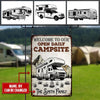 Personalized the family name campsite Printed Metal Sign ntk14jul21tp1 Camping Metal Sign Human Custom Store