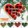 Personalized grandma's love bugs ornament shape ntk14oct21sh1 Wood Custom Shape Ornament Humancustom - Unique Personalized Gifts