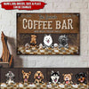 Coffee Bar Dogs Personalized Printed Metal Sign Dog And Cat Human Custom Store 45 x 30 cm - Best Seller