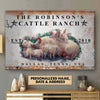 Pesonalized Cattle Ranch Canvas Nvl-15Nq008 Canvas Dreamship 12x8in