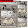 Custom Names Wolf Family Thankful Grateful Blessed Canvas 3D Printing PHT Dreamship 8x12in