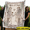 Personalized We'Re A Team Custom Names Fleece Blanket Fleece Blanket Dreamship Medium (50x60in)