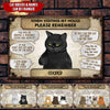 Personalized Custom Grumpy Cats Funny When Visiting My House Please Remember Printed Metal Sign Pht-29Vn006 Cat Metal Sign Human Custom Store 17.5 x 12.5 in - Best Seller