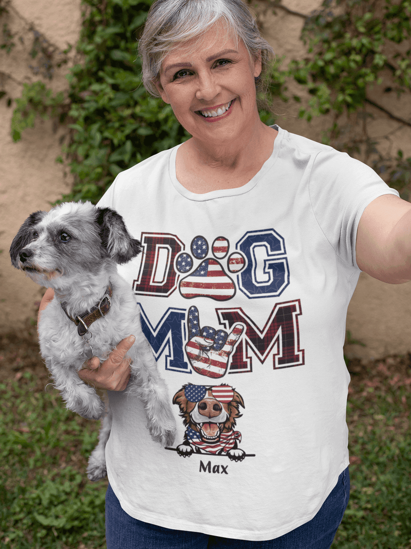 Personalized Dog Mom Dog Lovers T-Shirt