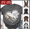 Dog Mom The Road To My Heart Paved With Pawprints Pet Puppy Fur Mama Tshirt HLD04JAN22NY2 Black T-shirt Humancustom - Unique Personalized Gifts