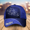 Leather Pattern Grandpa Papa Daddy Fist Bump Fathers Day Family Personalized Cap HTN14MAY24CT1