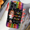 Colorful Crayon Teach Love Inspire Cute Pretty Doll Teacher Personalized Phone case Perfect Teacher's Day Gift HTN21DEC23CT3 Silicone Phone Case HumanCustom - Unique Personalized Gifts Made Just for You