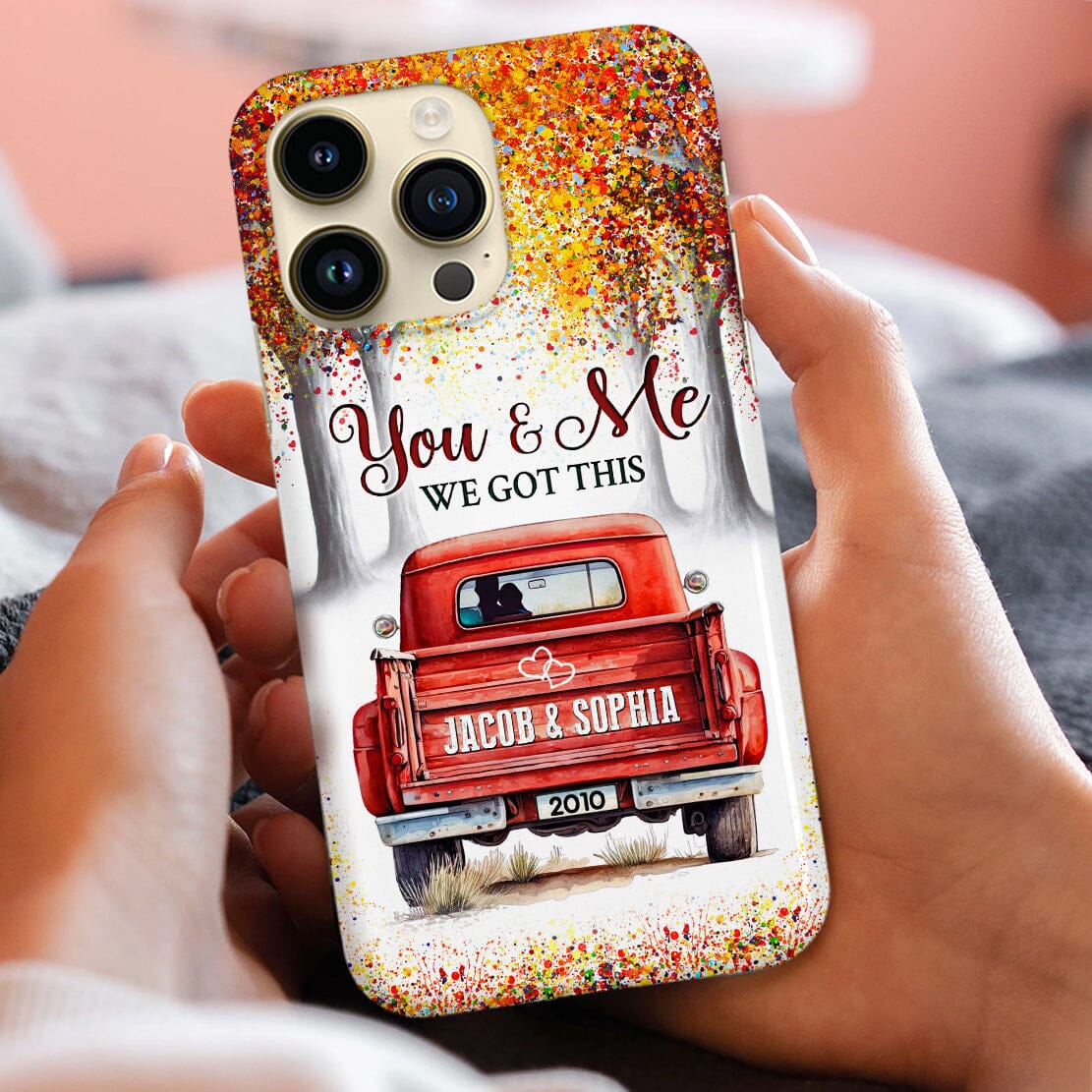 You & Me We Got This Red Truck Personalized Silicone Phone Case Gift For Couples VTX15DEC23CT2 Silicone Phone Case HumanCustom - Unique Personalized Gifts Made Just for You 