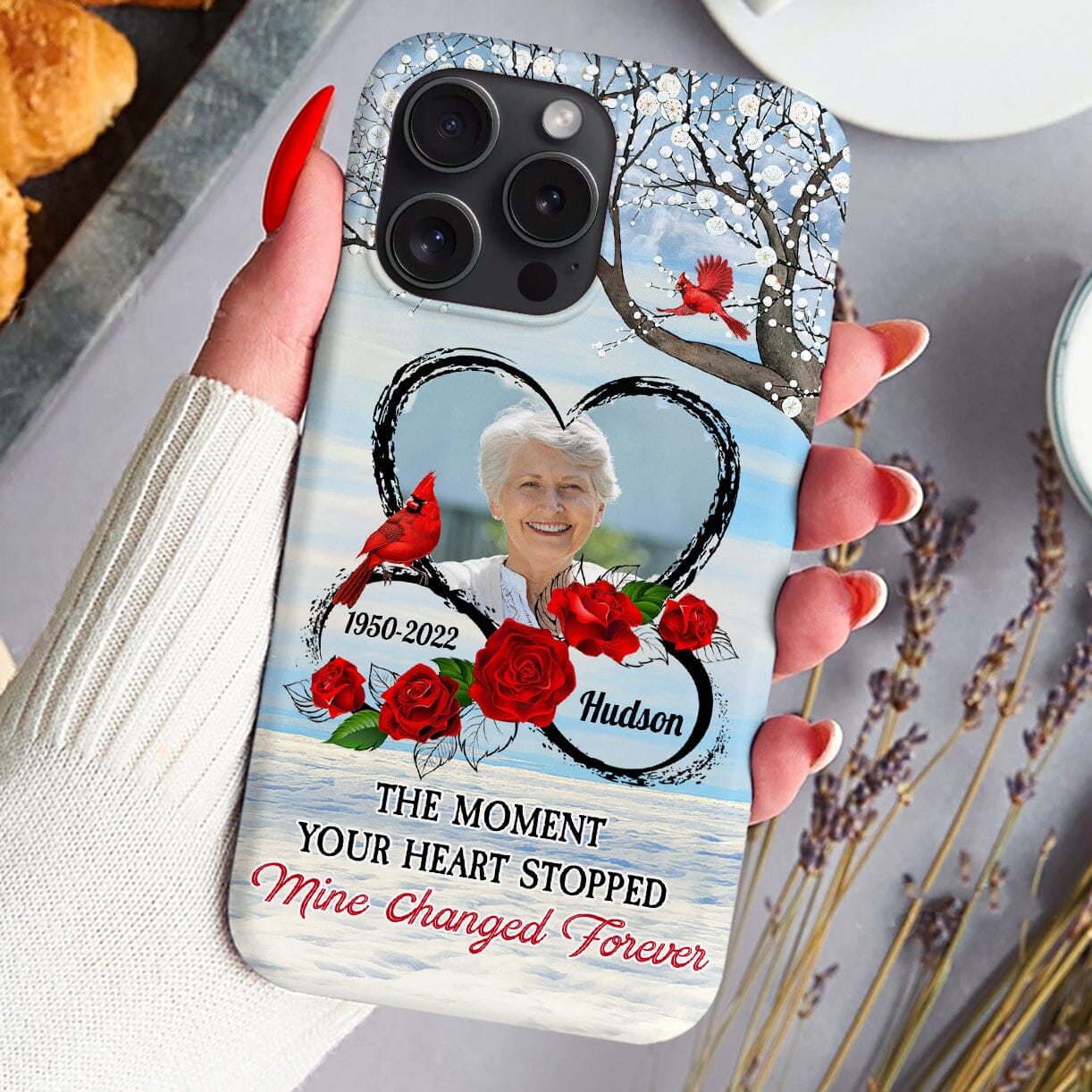 A Big Piece Of My Heart Lives In Heaven Memorial Upload Photo Personalized Phone case HTN12DEC23CT1 Silicone Phone Case HumanCustom - Unique Personalized Gifts Made Just for You 