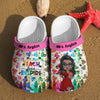 Teach Love Inspire Pretty Doll Teacher Colorful Personalized Clog HTN03MAY24CT1