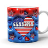 Custom Nickname Nana Grandma American Flag 4th Of July White Edge-to-Edge Mug HTN24APR24CT2