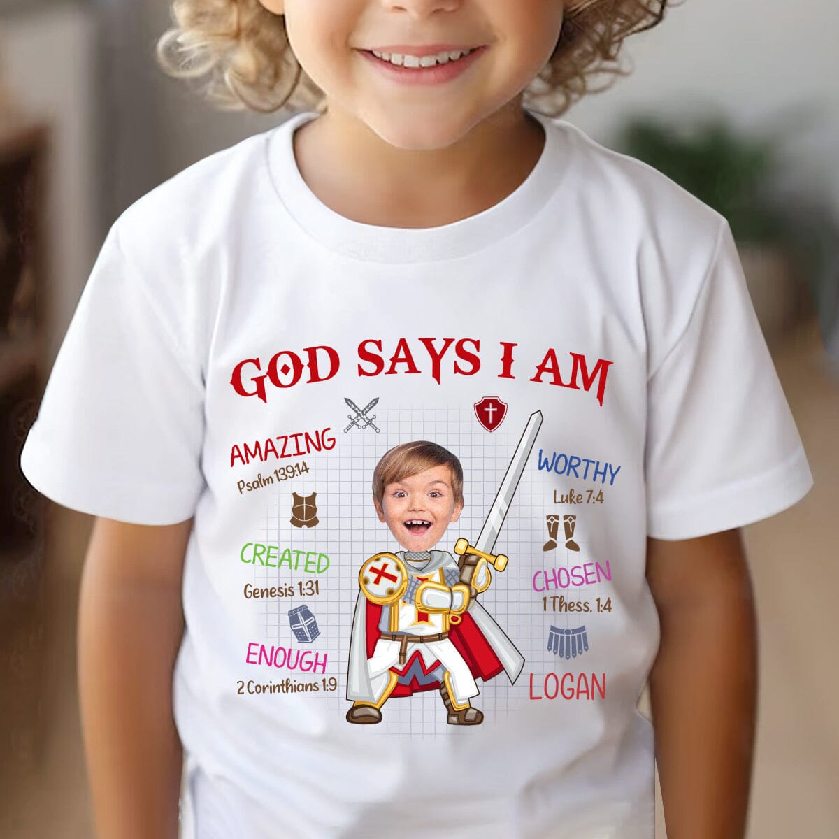 Custom Photo God Says I am Amazing Youth Tee & T-shirt NVL13DEC23CT1 Youth Tee & T-shirt HumanCustom - Unique Personalized Gifts Made Just for You Youth Tee White YXS