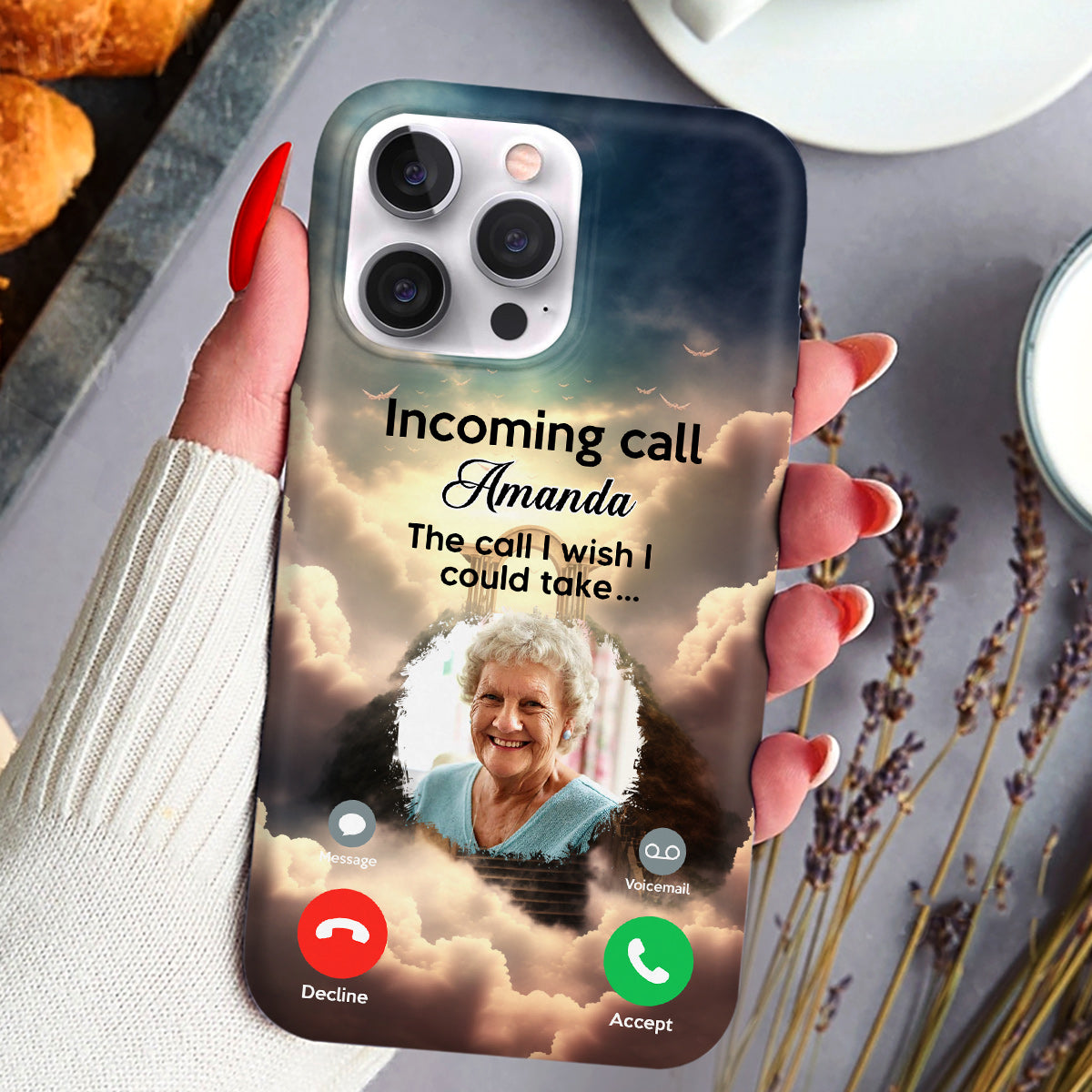 Memorial Insert Photo In Heaven, Incoming Call The Call I Wish I Could Take Personalized Phone Case LPL25JUN24CT2