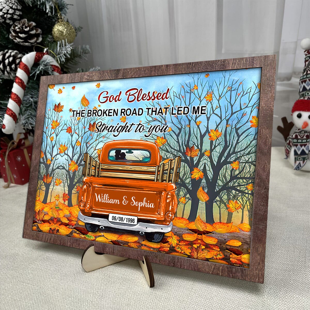 You And Me We Got This Fall Season Couple Truck Personalized Wood Plaque HTN24NOV23CT1 Wood Plaque HumanCustom - Unique Personalized Gifts Made Just for You 