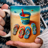 Summer Flipflop Grandma's Beach Buddies Personalized White Edge-to-Edge Mug HTN12APR24CT1