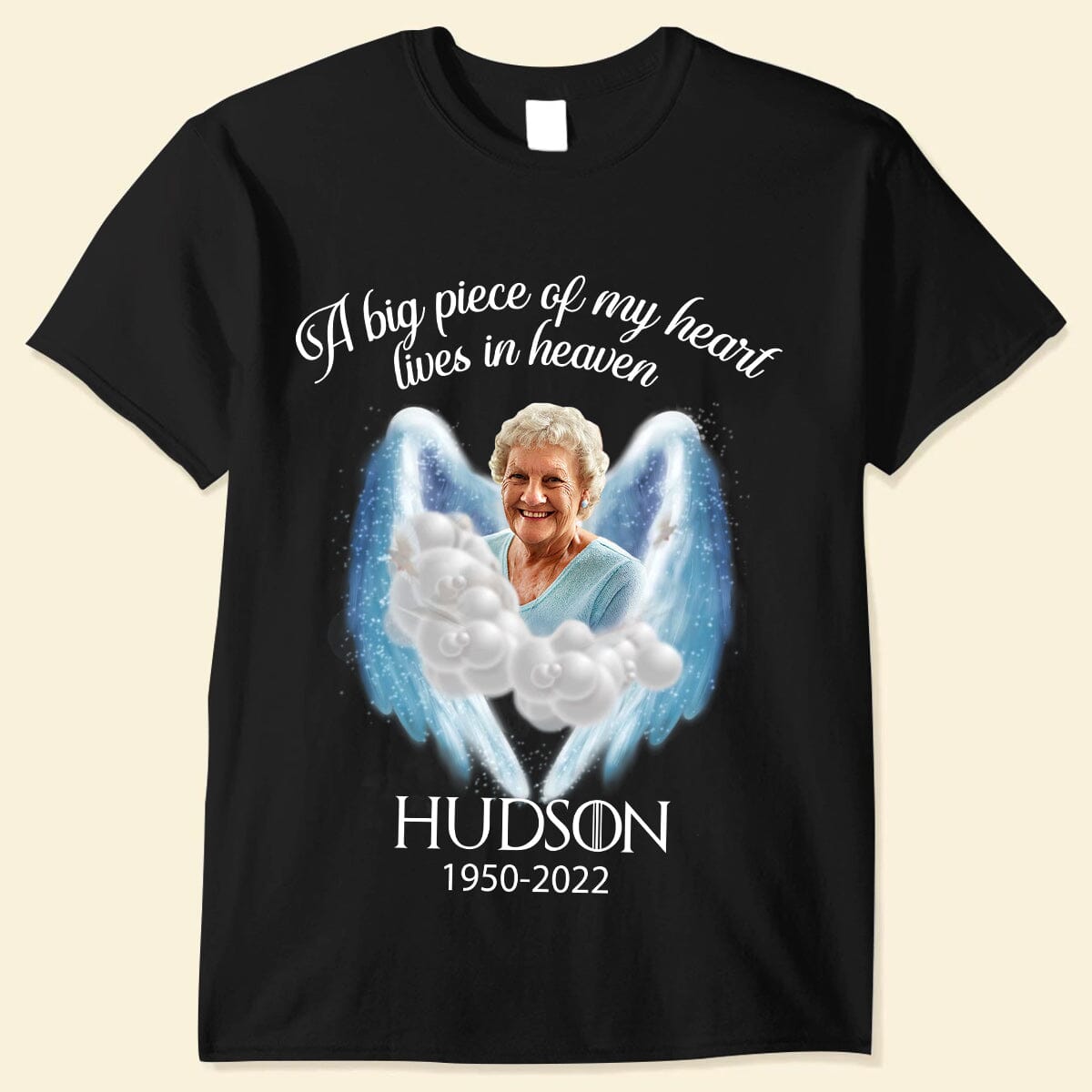 Your wings were ready but my heart was not Upload Photo Memorial Personalized Black T-shirt and Hoodie HTN13OCT23CT1 Black T-shirt and Hoodie HumanCustom New Classic Tee Black S