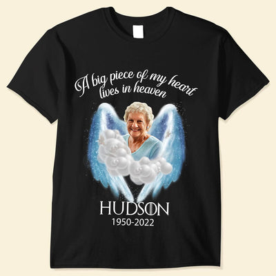 Your wings were ready but my heart was not Upload Photo Memorial Personalized Black T-shirt and Hoodie HTN13OCT23CT1 Black T-shirt and Hoodie HumanCustom New Classic Tee Black S