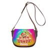 Grandma Bear Colorful Tie Dye Pattern Personalized Tambourin Handbag With Single Strap VTX15APR24CT1