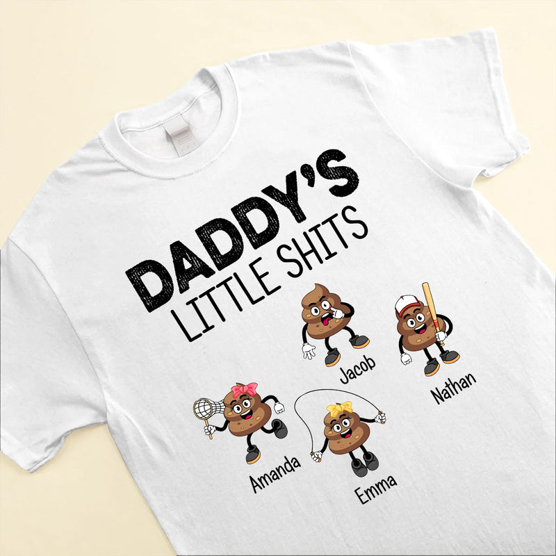 Grandpa's Little Shits Enter Kid Name Personalized T-shirt