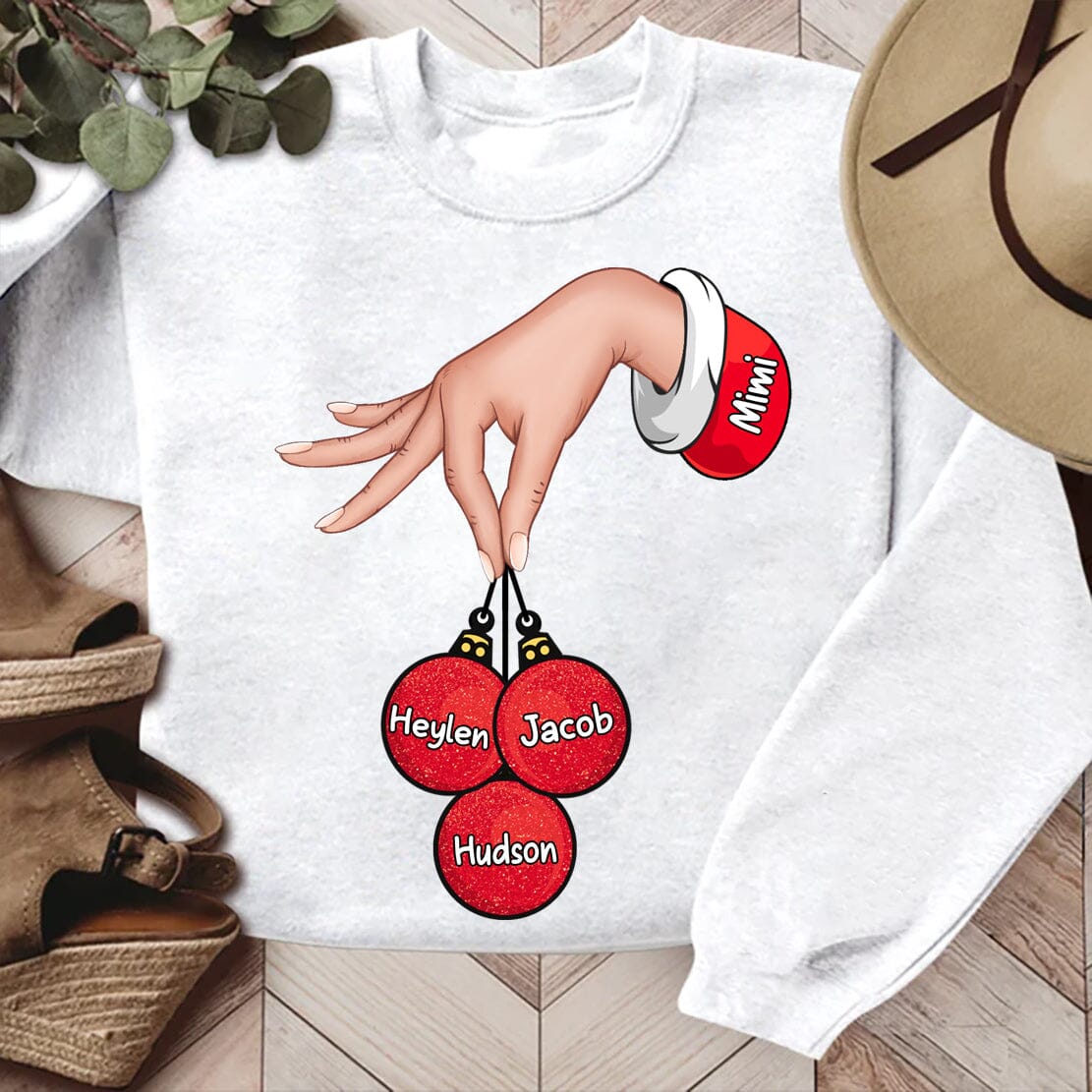 Unique Gift Grandma Mom Holding Snowball Kids Sweatshirt NVL19OCT23CT1 White T-shirt and Hoodie HumanCustom - Unique Personalized Gifts Made Just for You 