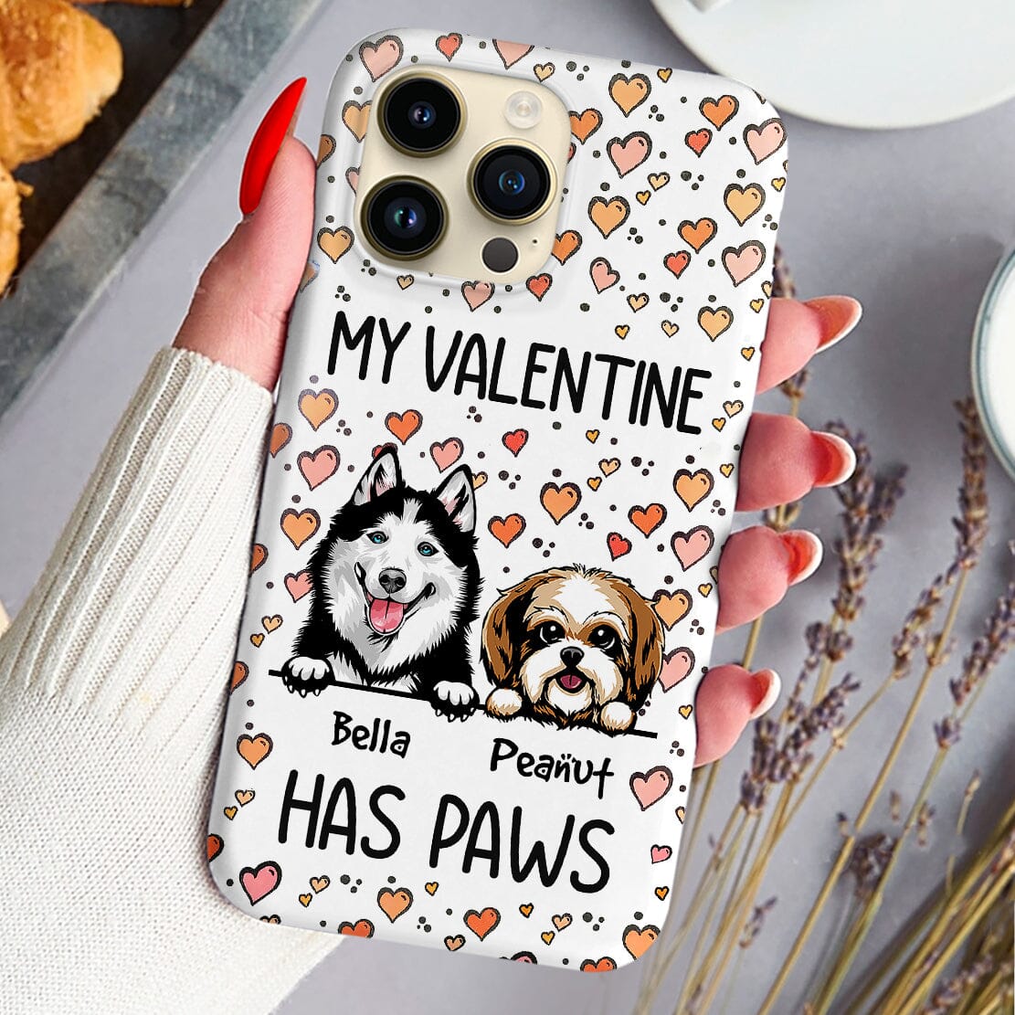 Sweet Puppy Pet Dog Lovers, Will You Be My Valentine Personalized Phone Case LPL18DEC23CT1 Silicone Phone Case HumanCustom - Unique Personalized Gifts Made Just for You 