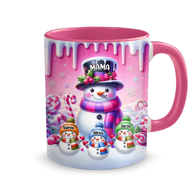 Christmas Snowman Grandma Sweet Heart Kids Personalized Mug - Woohops