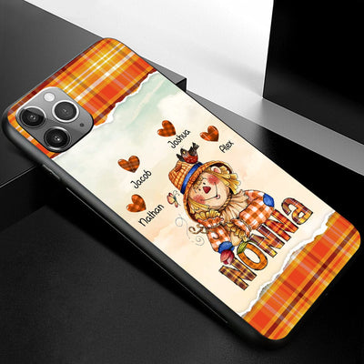 Hello Fall Grandma Scarecrow Nana Mom Sweet Heart Kids Personalized Phone Case HTN07JUL23CT1