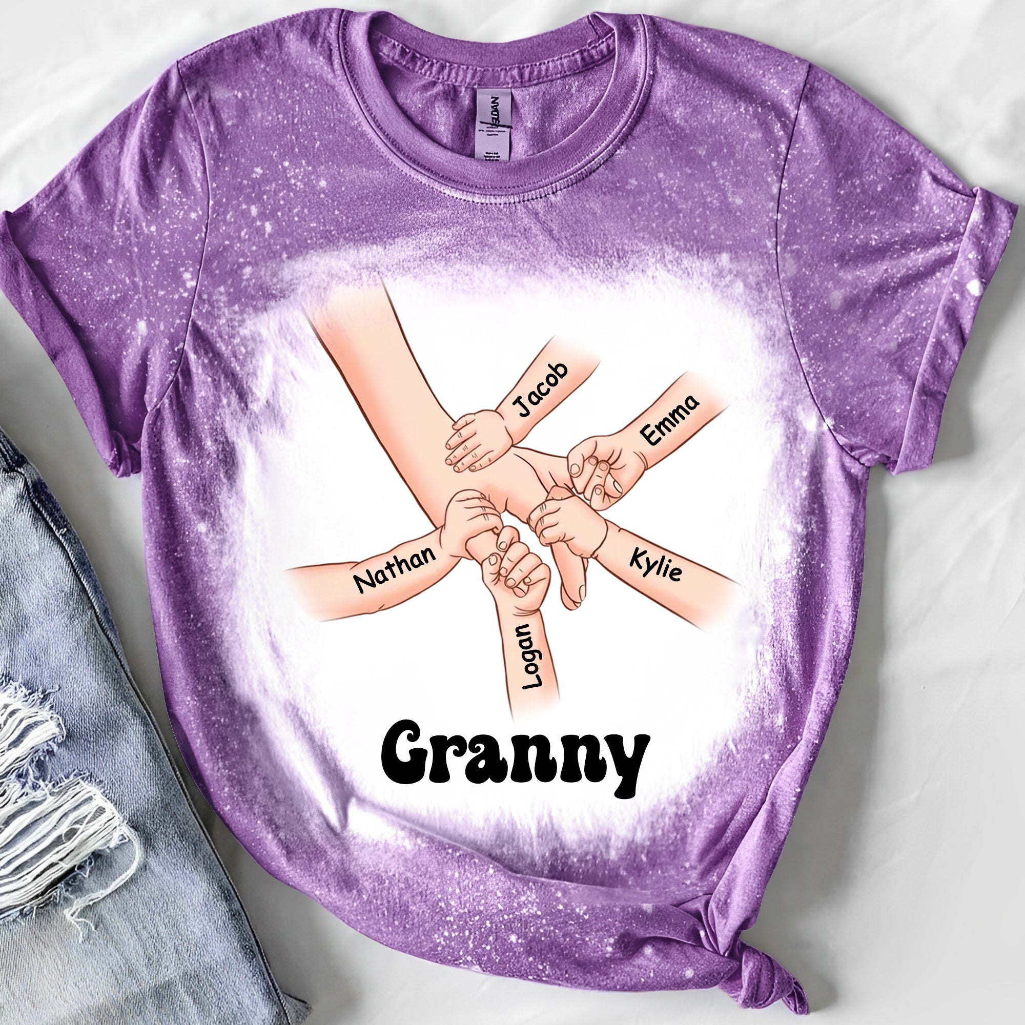 Hand In Hand, I Will Always Protect You - Gift For Mom, Grandma - Personalized 3D T-shirt HTN08APR24CT1