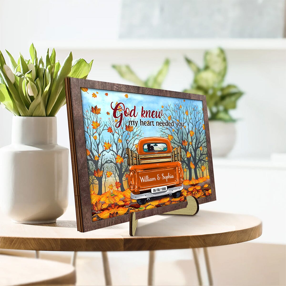 You And Me We Got This Fall Season Couple Truck Personalized Wood Plaque HTN24NOV23CT1 Wood Plaque HumanCustom - Unique Personalized Gifts Made Just for You 