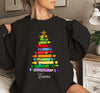 Teacher Christmas Crayon Tree Light Personalized Sweatshirt HTN14NOV23CT1 2d sweatshirt HumanCustom - Unique Personalized Gifts Made Just for You