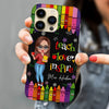 Colorful Crayon Teach Love Inspire Cute Pretty Doll Teacher Personalized Phone case Perfect Teacher's Day Gift HTN21DEC23CT3 Silicone Phone Case HumanCustom - Unique Personalized Gifts Made Just for You