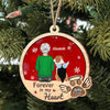 Memorial Pet - Love Dog Puppy On Heaven Galaxy Background Forever On Our Heart Personalized Ornament CTL16OCT23CT2 Wood Custom Shape Ornament HumanCustom - Unique Personalized Gifts Made Just for You