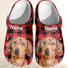 Christmas Plaid Upload Photo Cute Dog Puppy Cat Kitten Personalized Clog Shoes HTN18NOV23CT1