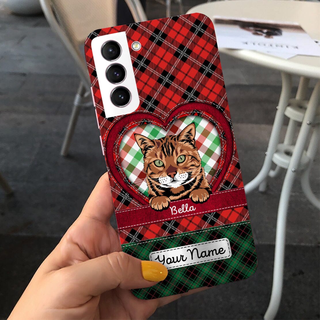 Christmas Pattern Cute Cat Kitten Pet Personalized Phone case Gift for Cat Lovers HTN10OCT23CT1 Silicone Phone Case HumanCustom New 