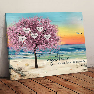 Personalized Together We make a family, Horizontal Canvas Gift For Grandma Grandkids on Birthday, Mother's Day PM08MAR23CT2 Canvas Humancustom - Unique Personalized Gifts