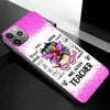 Messy Bun Teacher Typography Personalized Phone case HTN13FEB23CT1 Silicone Phone Case Humancustom - Unique Personalized Gifts