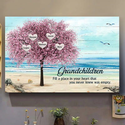 Personalized Together We make a family, Horizontal Canvas Gift For Grandma Grandkids on Birthday, Mother's Day PM08MAR23CT2 Canvas Humancustom - Unique Personalized Gifts