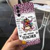 Messy Bun Teacher Typography Personalized Phone case HTN13FEB23CT1 Silicone Phone Case Humancustom - Unique Personalized Gifts