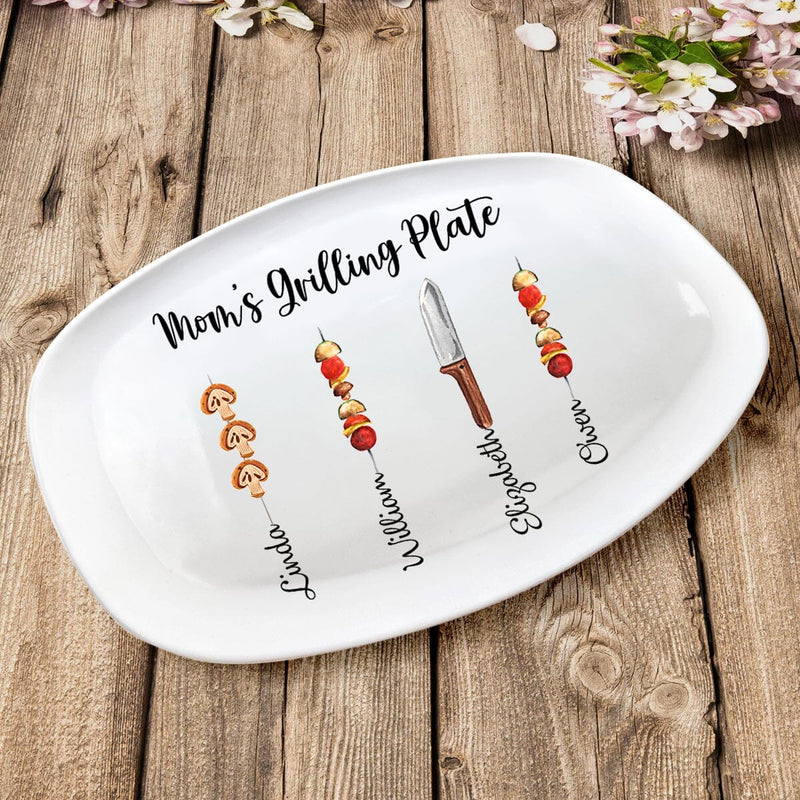 Personalized Grilling Platter, Daddy's Grilling Plate, BBQ Gifts