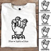 Papa With Facekids Grandkids Hands Personalized Shirt NVL17NOV23NA1