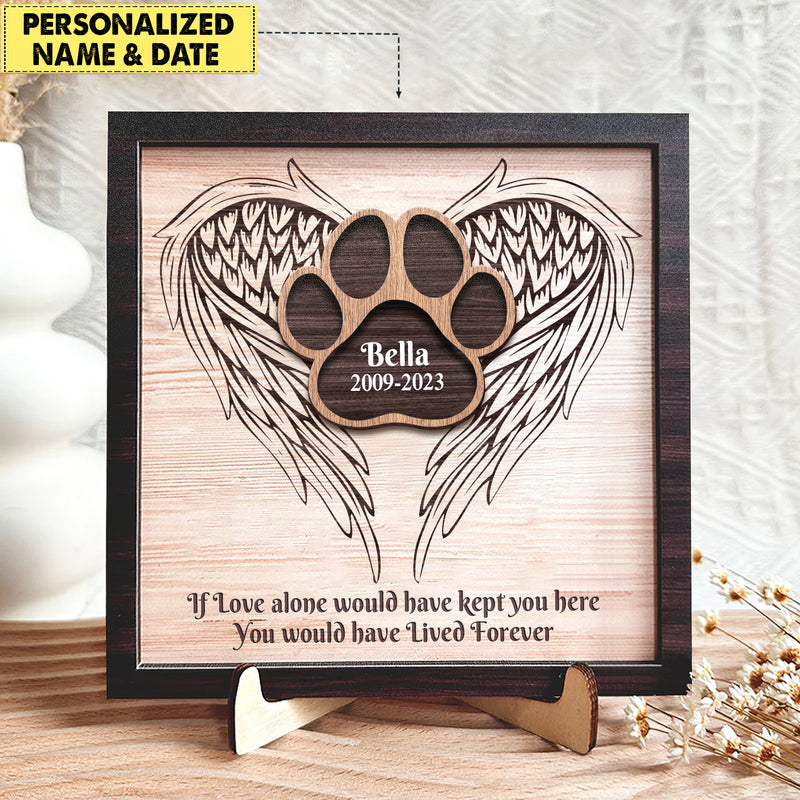 Discover If Love alone would have kept you here Personalized Dog Pet Memorial Plaque