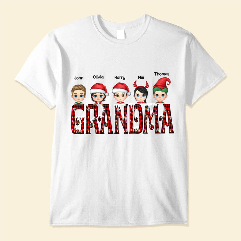 Cute Colorful Snowmy Grandma Mom Little Heart Kids Personalized Christ -  HumanCustom - Unique Personalized Gifts Made Just for You