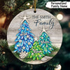 Personalized Christmas Pine Tree Custom Family Name Ornament CTL20NOV23CT1