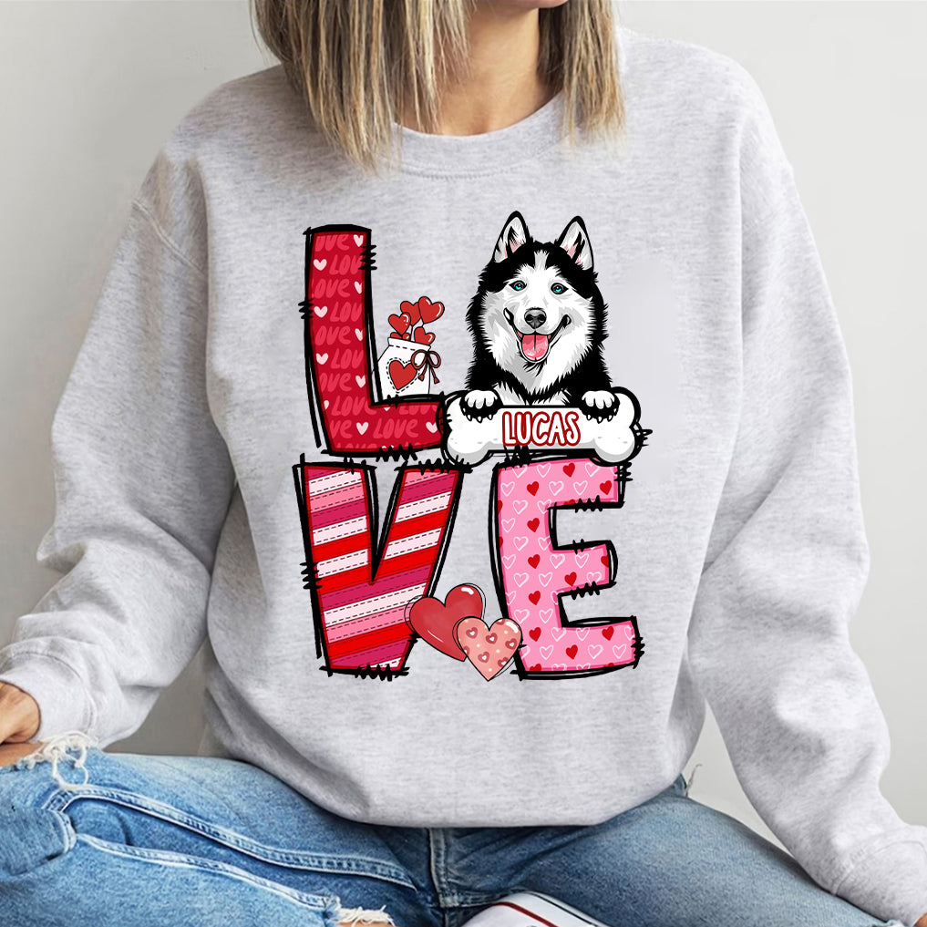 Love Dog Pet Personalized Sweatshirt Hoodie T-shirt CTL25DEC23TT4